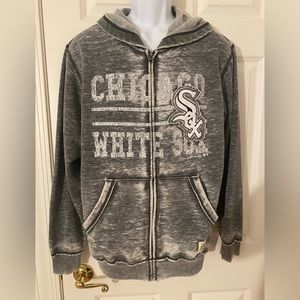 Majestic Gray Zip Up Sweater Chicago Style